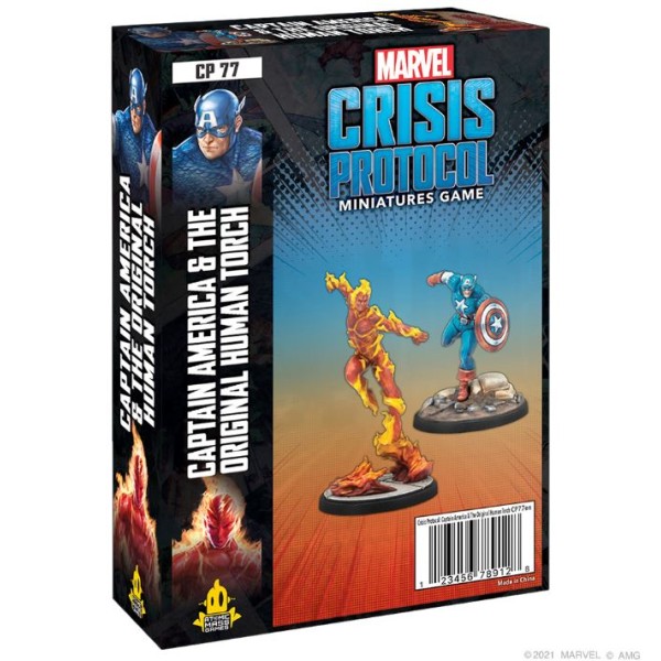 Marvel - Crisis Protocol - Miniatures Game - Captain America and The Original Human Torch