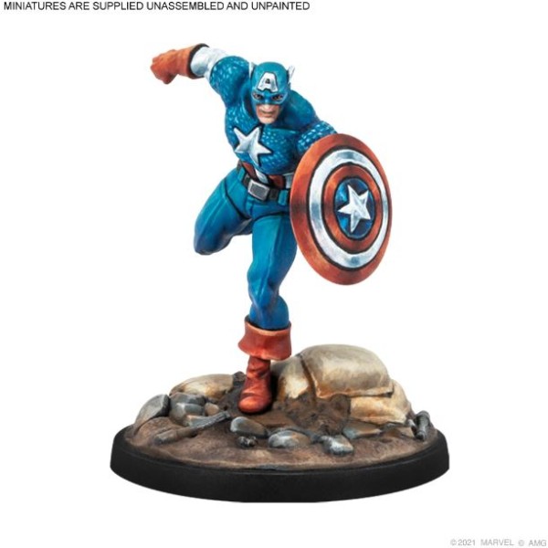 Marvel - Crisis Protocol - Miniatures Game - Captain America and The Original Human Torch