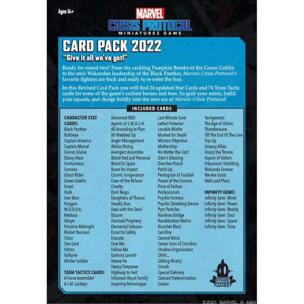 Marvel - Crisis Protocol Miniatures Game - Card Pack 2022