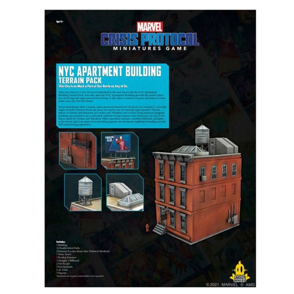 Marvel - Crisis Protocol - Miniatures Game - NYC Apartment Building Terrain
