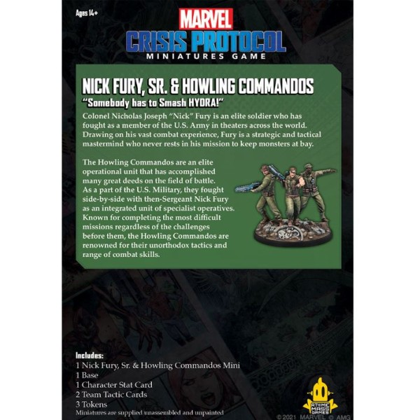Marvel - Crisis Protocol - Miniatures Game - Nick Fury, Sr. and Howling Commandos
