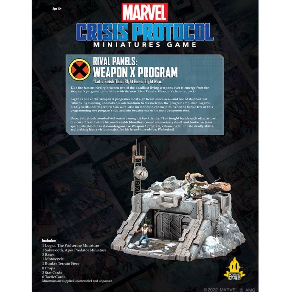 Marvel - Crisis Protocol - Miniatures Game - Rivals Panels - Weapon X Program