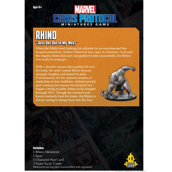 Marvel - Crisis Protocol - Miniatures Game - Rhino