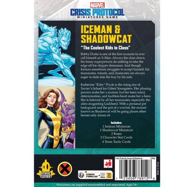 Marvel - Crisis Protocol - Miniatures Game - Iceman and Shadowcat 