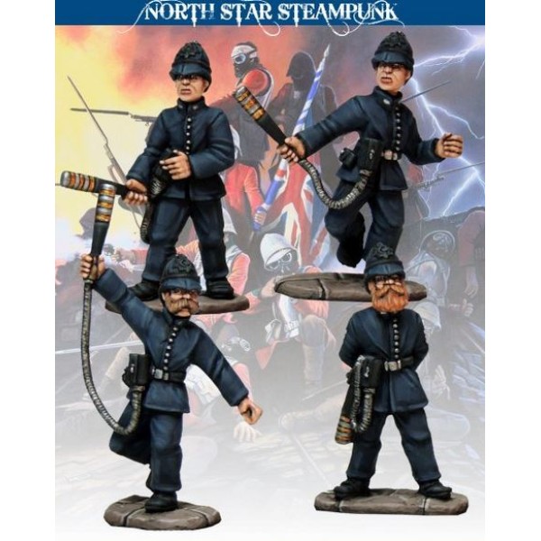 North Star Steampunk Miniatures - Bobbies with Static Truncheons