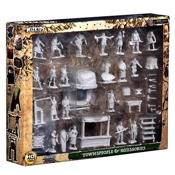 Wizkids - Deep Cuts Unpainted Miniatures: Townspeople and Accessories