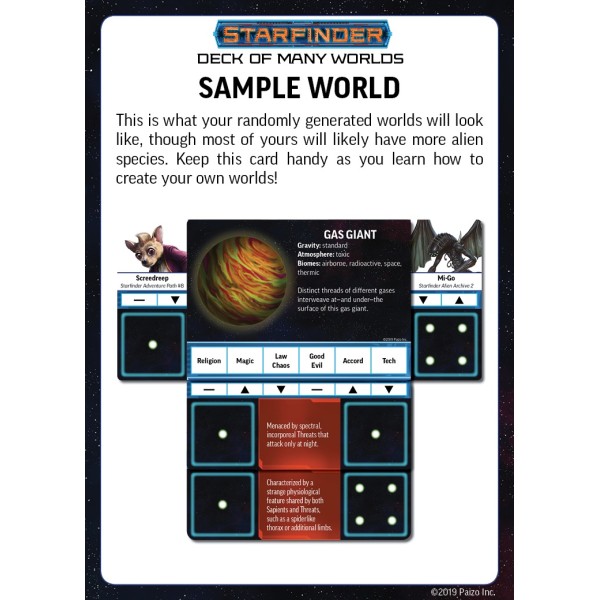 Starfinder RPG - Deck of Many Worlds