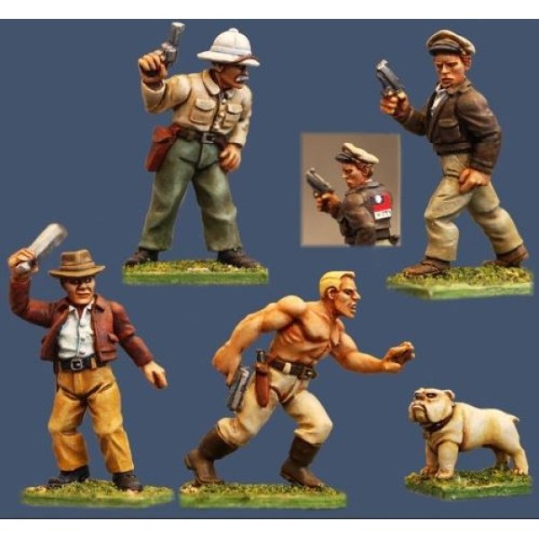 Pulp Miniatures - Heroes and Personalities - Rugged Heroes