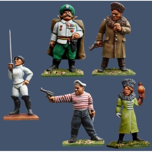 Pulp Miniatures - Heroes and Personalities - Count Casamir's Trans-Siberian Renegades