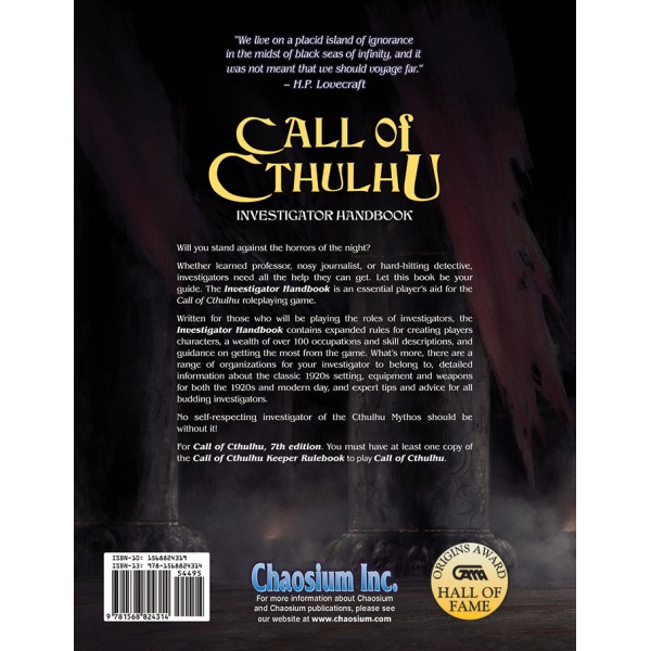 Call of Cthulhu RPG - Investigator Handbook (7th ed.) HC