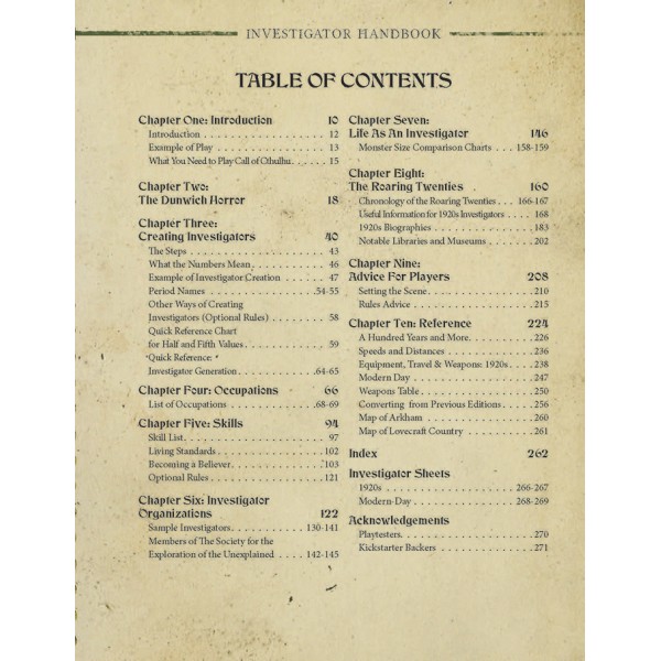 Call of Cthulhu RPG - Investigator Handbook (7th ed.) HC