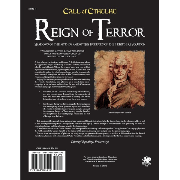 Call of Cthulhu RPG - Reign of Terror - HC