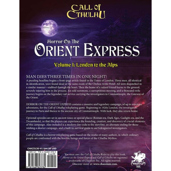 Call of Cthulhu RPG - Horror on the Orient Express - 2 Volume Set