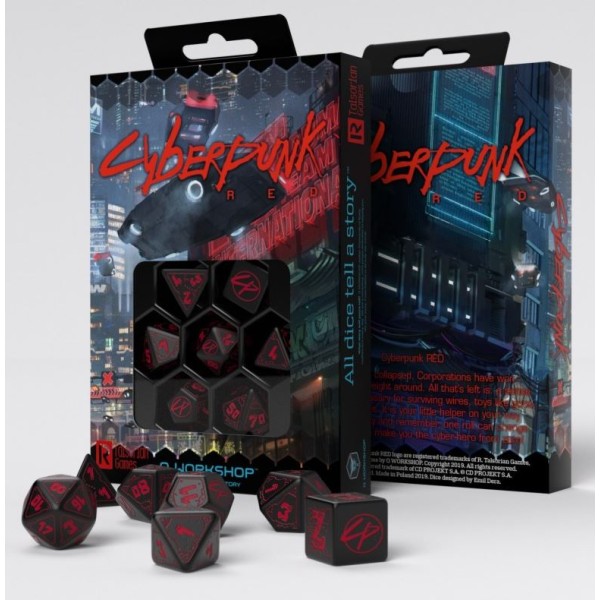 Cyberpunk Red - Roleplaying Game - Blood over Chrome Dice Set