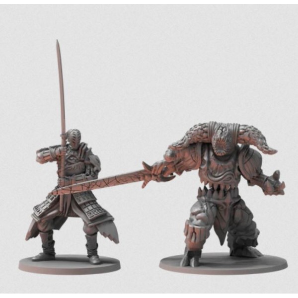 Dark Souls RPG - Fantasy Miniatures - Sir Alonne and Smelter Demon