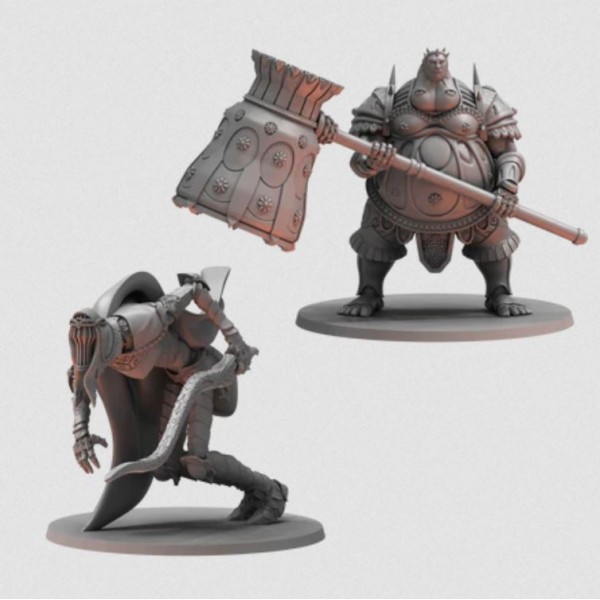 Dark Souls RPG - Fantasy Miniatures - Dancer of the Boreal Valley and Smough