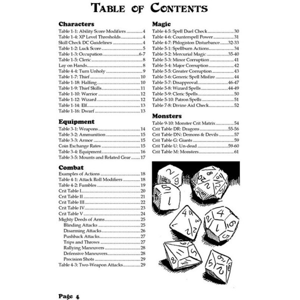 Dungeon Crawl Classics - RPG Reference Booklet