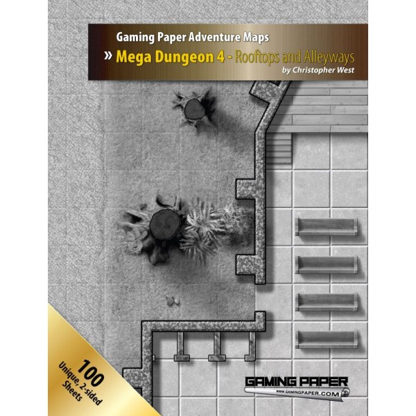 Clearance - Gaming Paper - Adventure Maps - Mega Dungeon 4 – Rooftops and Alleyways