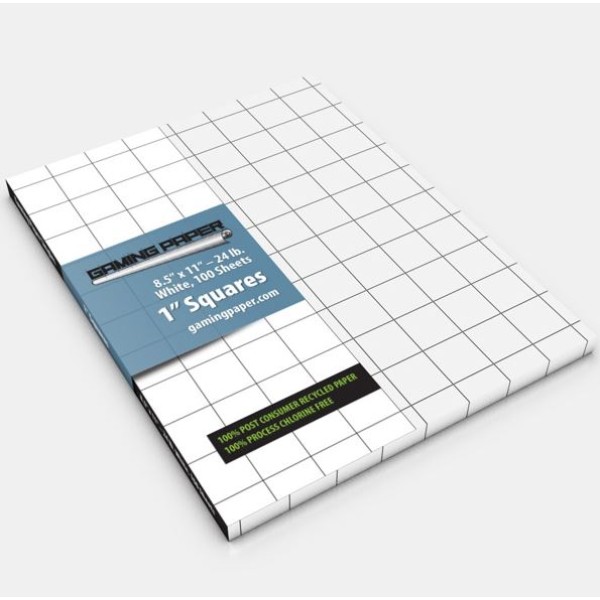 Clearance - Gaming Paper - 1″ Square Singles - 8.5"×11" 