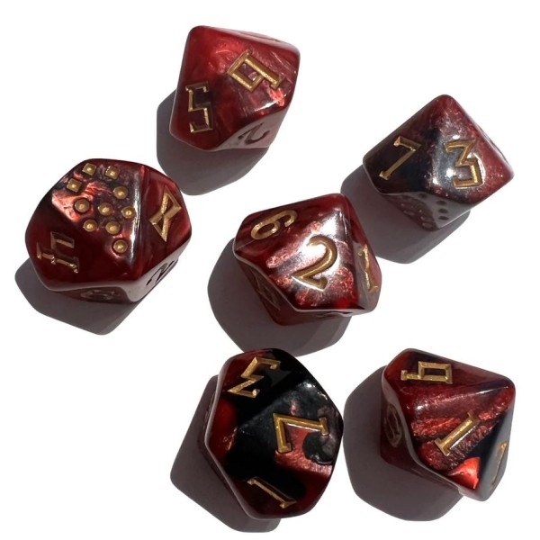 Kult - Divinity Lost - RPG - Dice Set (Inferno Edition)