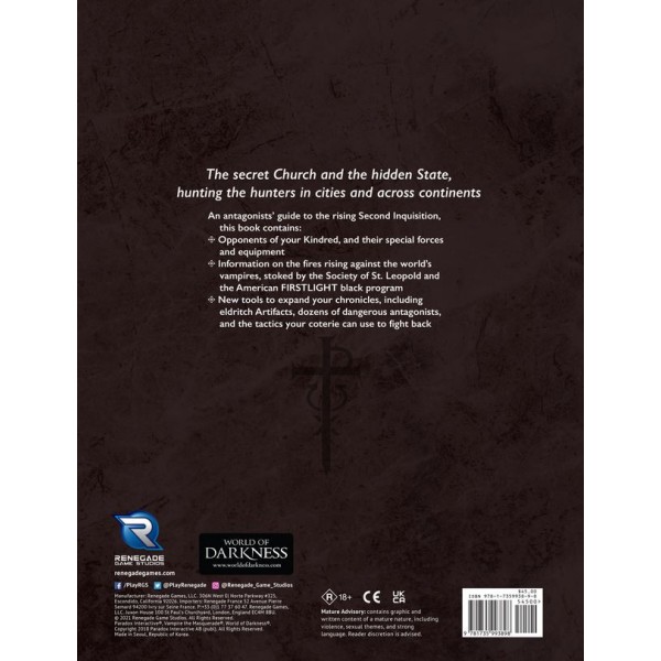 Vampire The Masquerade RPG - 5th Edition - Second Inquisition