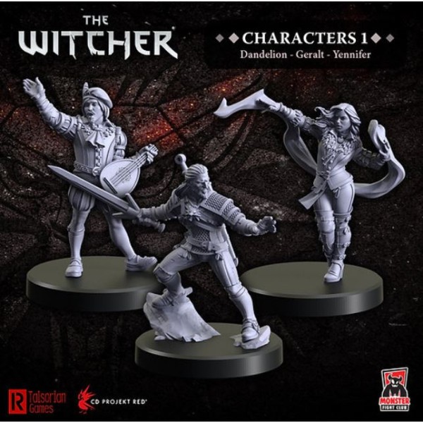The Witcher - RPG Miniatures - Characters 1: Geralt, Yennefer, Dandelion