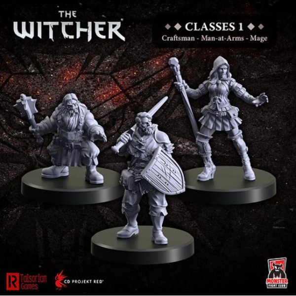 The Witcher - RPG Miniatures - Classes 1: Craftsman, Man-at-Arms, Mage