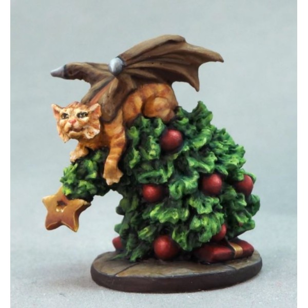 Reaper - Christmas Miniatures - Cat Dragon in Tree (2019)