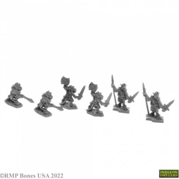 Reaper Dungeon Dwellers (Bones USA Plastic) - Bloodscale Kobolds (6) (77010)