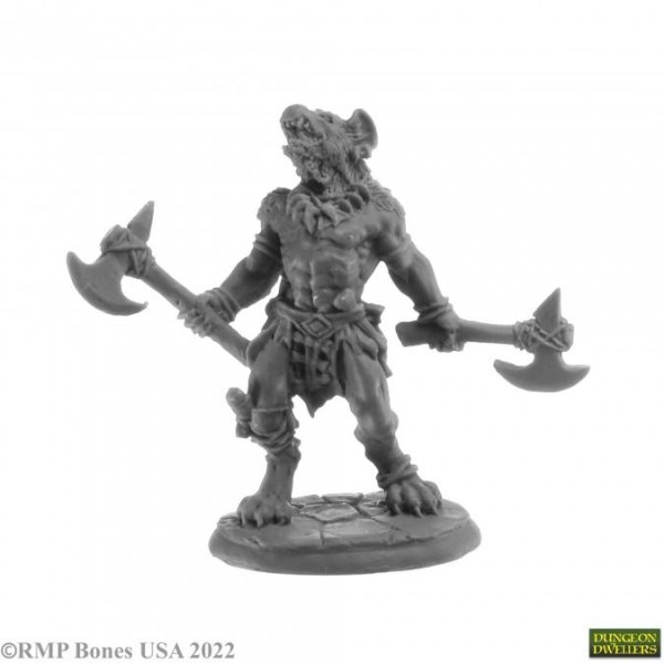 Reaper Dungeon Dwellers (Bones USA Plastic) - Blackmane Gnoll Ravager