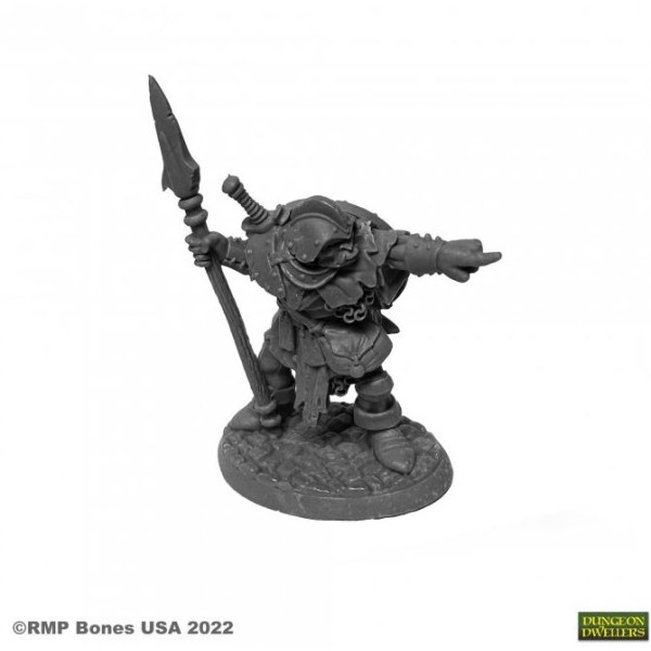 Reaper Dungeon Dwellers (Bones USA Plastic) - Orcs of the Ragged Wound Leaders (2)