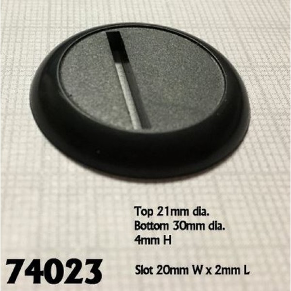 Reaper Bases - 30mm Round Plastic Slotted Display Base (12)