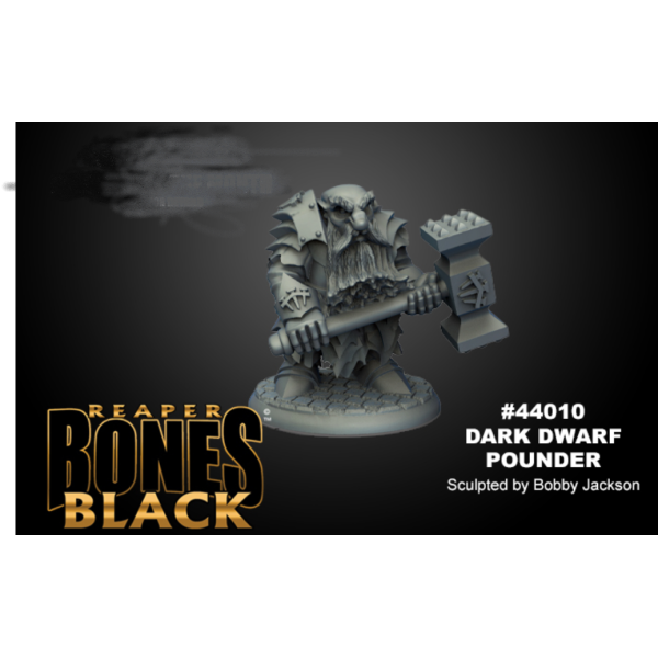 Reaper Bones Black - Dark Dwarf Pounder