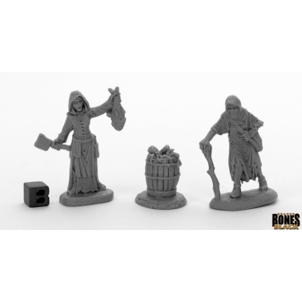 Reaper Bones Black - Dreadmere Townsfolk: Fishwife & Crone (2)