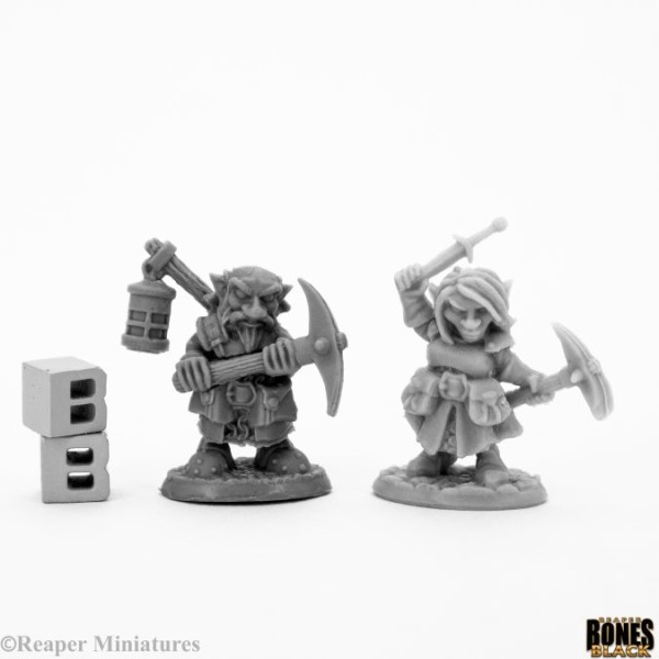 Reaper Bones Black - Deep Gnome Heroes (2)