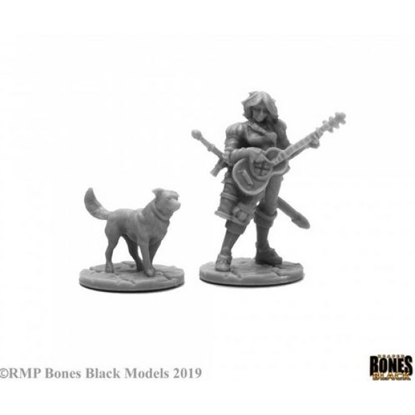 Reaper Bones Black - Isobael the Bard and Rufus