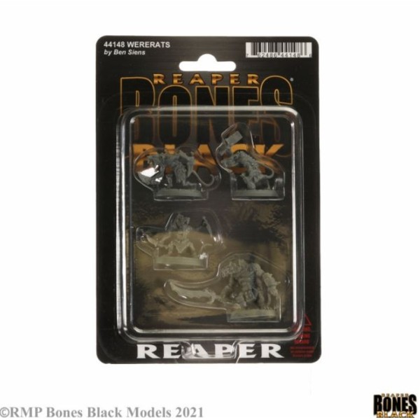 Reaper Bones Black - Wererats Pack (4)