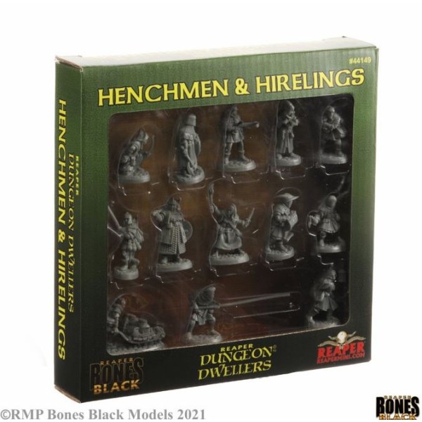 Reaper Bones Black - Henchmen and Hirelings - Boxed Set