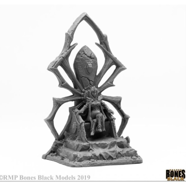 Reaper Bones Black - Dark Elf Queen on Throne