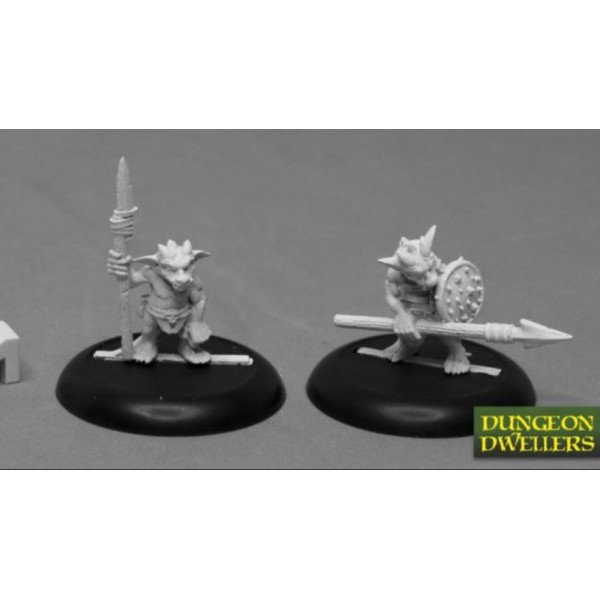 Reaper Dungeon Dwellers - Metal - Kobold Spearmen (2)