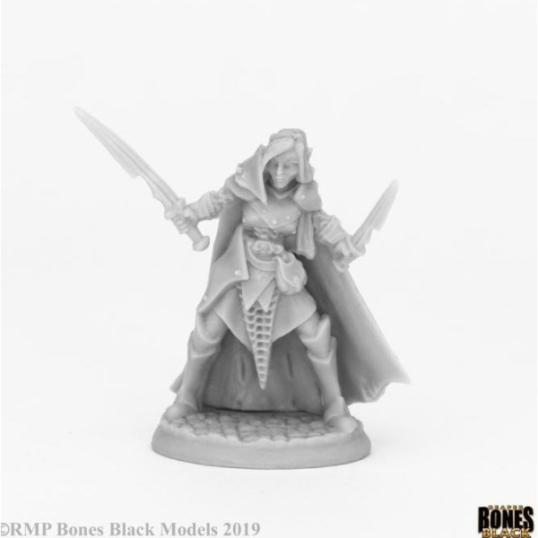 Reaper Bones Black - Dark Elf Female Warrior