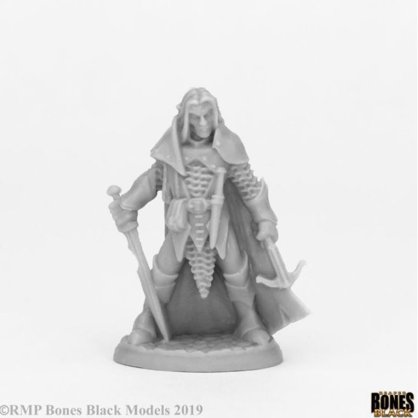 Reaper Bones Black - Dark Elf Male Warrior