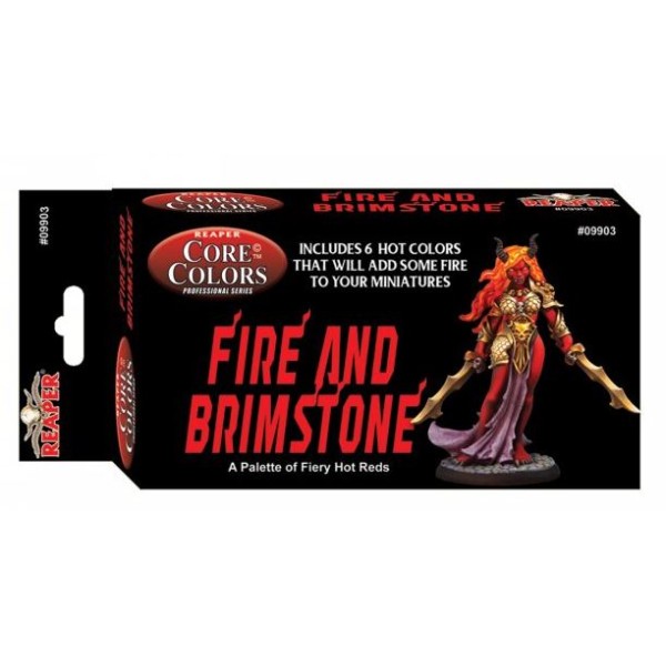 Reaper Fast Palette - Core Colors Paint Set - Fire and Brimstone: Fiery Reds