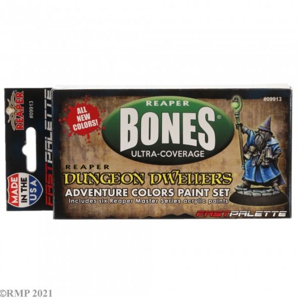 Reaper Fast Palette - MSP Bones Paint Set - Dungeon Dweller Adventure Colors