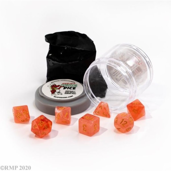 Reaper Pizza Dungeon Dice - Lucky Dice - Gem Red