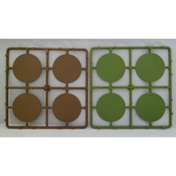 Renedra Bases - ROUND Flat Bases - 50mm Diameter - 8 bases per bag