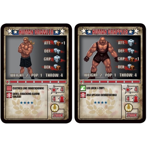 RUMBLESLAM Fantasy Wrestling - Human Brawler and Human Grappler