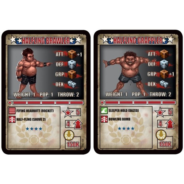 RUMBLESLAM Fantasy Wrestling - Halfling Brawler and Halfling Grappler