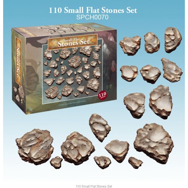 Spellcrow - 28mm Fantasy: 110 Small Flat Stones Set
