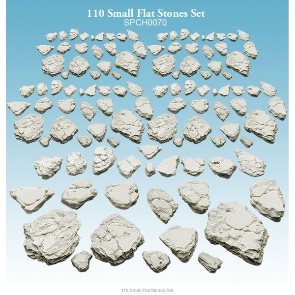 Spellcrow - 28mm Fantasy: 110 Small Flat Stones Set